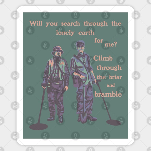 detectorists - Briar and Bramble Sticker by Slightly Unhinged